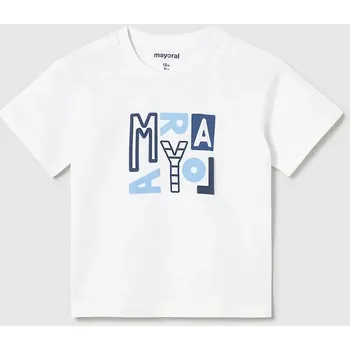 Dětské bavlněné tričko Mayoral 106.3J.Baby.PPY2 bílá 00X, vel. 86