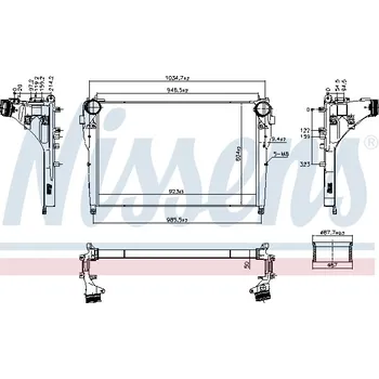 Chladič motoru Chladič turba NISSENS 961570