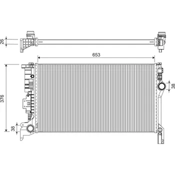 Chladič motoru Chladič vody pro motor VALEO 701300