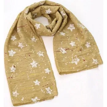 Šála Dětská zimní šála s hvězdami - Béžová
