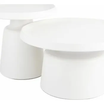 Obývací pokoj Sada 2 ks konferenčních stolků Rodos bílá