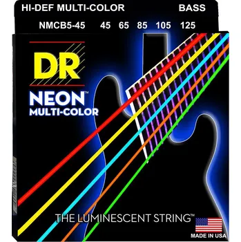 Hudební nástroj DR Strings Neon Multi-Color NMCB5-45