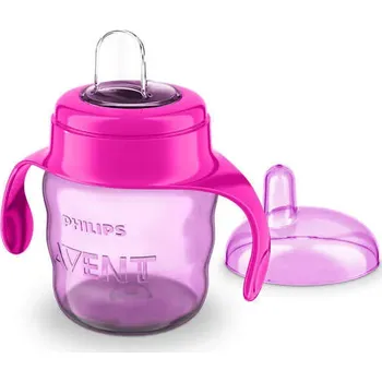 Philips AVENT SCF551/03 ŠÁLEK S OKRAJEM 200 ML 6+ RŮŽOVÝ