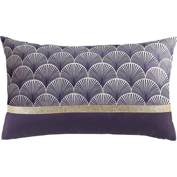 Dekorativní polštářek Luxusní fialový dekorační polštář se zlatým lemováním 30 x 50 cm
