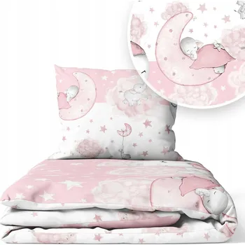 Povlečení Ankras: Sada Povlečení 135/100 Slon Růžový