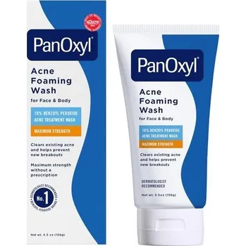 Péče o rty PanOxyl pěnivý mycí gel na akné s benzoylperoxidem 10% maximální silou, antimikrobiální, 5,5 unce