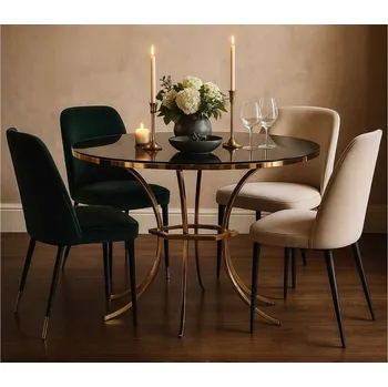 Jídelní stůl Designový jídelní stůl Tadanori 100 cm zlatý