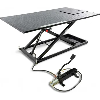 Hever Robustní zvedák na čtyřkolky Quad 400 s hydraulicko-pneumatickým ovládáním, zvednutí až 700 kg, hmotnost 300 kg, černý (HBM Machines)