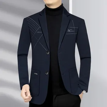 Pánské sako Best Fashion Pánské společenské sako elegantní štíhlý střih Velikost: S, Barva (Varianta): Tmavě modrá