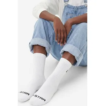 Pánské ponožky Dlouhé ponožky G-Star Raw CEO_AS_G-STAR_313_W_AW25 (3-PACK) Bílá 39_42