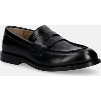 Dámské mokasíny Kožené mokasíny Calvin Klein ESS RUBBER PENNY LOAFER POL LTH HM0HM02025 černá 99X, EUR 43