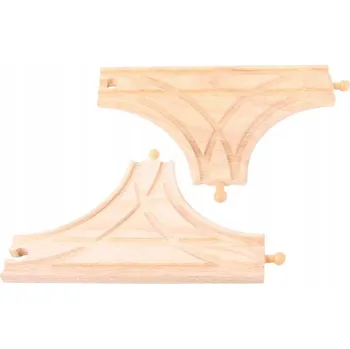 Vláček a vláčkodráha Železniční křižovatka „T“ Bigjigs Rail 2 ks