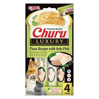 Pamlsek pro kočku Churu Cat Luxury Tuna Recipe with Sole Fish 4x14g