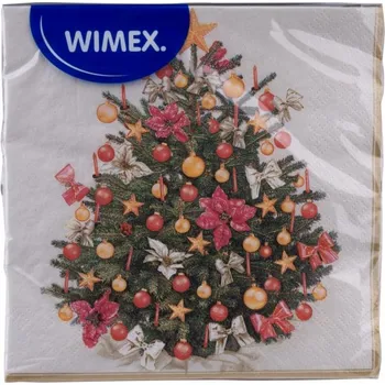 Papírový ubrousek Ubrousky 33 x33 cm, Vánoční stromeček