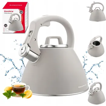 Varná konvice Konvice tradiční ocelová konvice Klausberg 2,5 l šedá