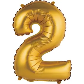 Balónek Fóliový balónek číslice 2 zlatý
