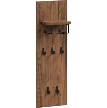 Věšák Dřevěný věšák na oblečení Zurich borovice hnědá