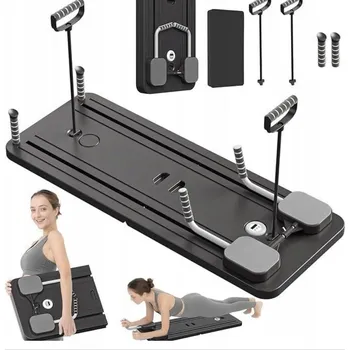 DESKA NA PILATES CVIČENÍ REFORMER PILATES PODLOŽKA ODPOROVÉ PÁSKY ČASOVAČ