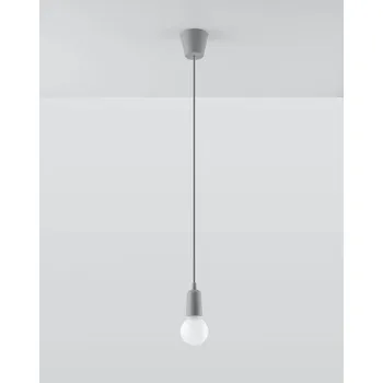 Sollux Závěsné svítidlo DIEGO 1 E27 - šedé