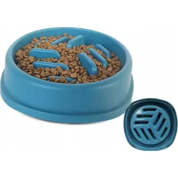 Miska pro psa Jedna plastová miska Fun Feeder modrá 0,4 l