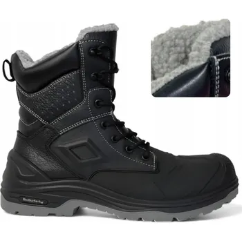 Pracovní obuv Zateplené pracovní boty vysoké kožené BOZP S3 WRU BoSafety Titan S3 - 45
