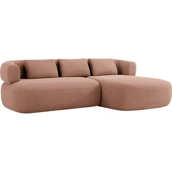 Pohovka Windsor & Co Růžová sametová rohová pohovka Aldrin 225 cm, pravá