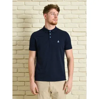 Pánské tričko Sinsay - Bavlněné polo tričko - námořnická modrá - 7351F-59X - 7351F-59X-S