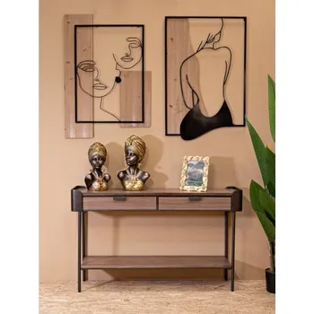 Toaletní stolek Designová konzole Ekewaka 120 cm hnědá