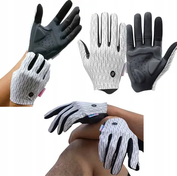 Rukavice Sportovní rukavice Rockbros celoprsté jarní/letní velikost XL - bílo-černé