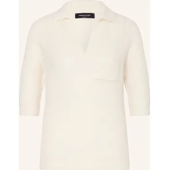 Dámský svetr Fabiana Filippi Dámské Pletené Polo Tričko S Flitry, krémová, 36