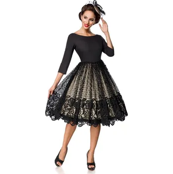 Dámské šaty TopMode Luxusní společenské retro šaty 425977 černá XXL