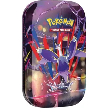 Hračka Karetní hra Pokémon Trading: Mini Tin Box Mega Heroes – Mega Latias (1 samolepka, 1 obrázková karta