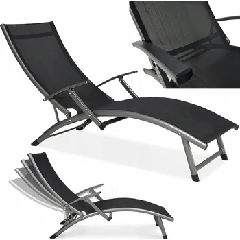 Zahradní lehátko Černé kovové Lehátko Focus Garden