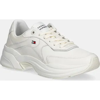 Pánská obuv Kožené sneakers boty Tommy Hilfiger IM INES CHUNKY SNEAKER FW0FW08556 bílá 00X, EUR 38