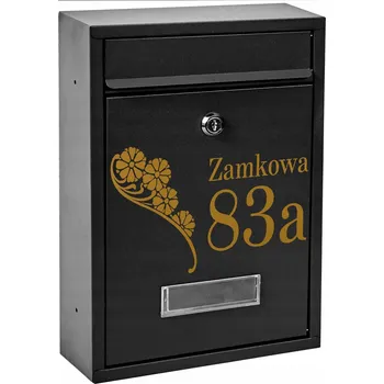Poštovní schránka POŠTOVNÍ SCHRÁNKA RIB ČERNÁ + ZLATÉ NÁPISY