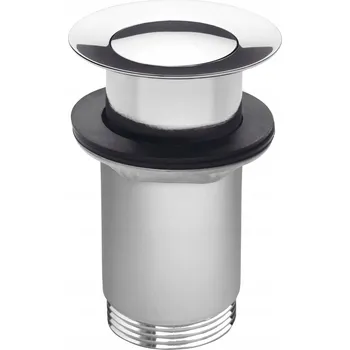 Sifon Zátka umyvadlová Click-Clack bez přepadu kulatý Ferro stříbrná S283B