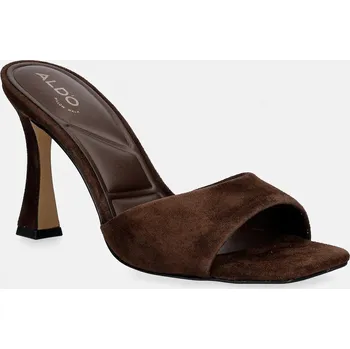 Dámské pantofle Semišové pantofle Aldo JENNIFER 14116823.JENNIFER hnědá 89X, EUR 38