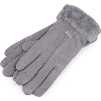 Rukavice Dámské rukavice s kožešinou, dotykové, malé, 2 šedá