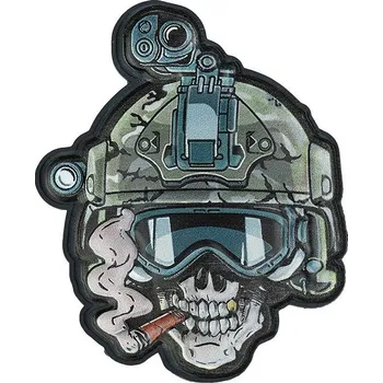 101INC Nášivka 3D plastová LEBKA - OPERATOR velcro