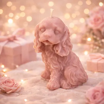 Svíčka Svíčka štěňátko – ručně vyráběná Barva: Hnědá