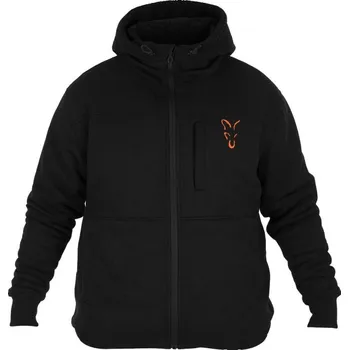 Rybářské oblečení Bunda Fox Collection Sherpa Jacket Black & Orange Velikost S