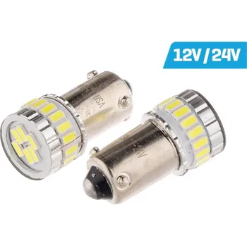 Autožárovka LED žárovka sada 12V/24V H21W BAY9s čirá CANBUS