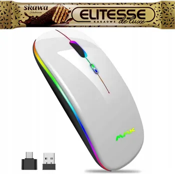 Myš AMZCase Bluetooth Myš 5.0 a 2.4G Bezdrátová – šedá, přenosná a dobíjecí