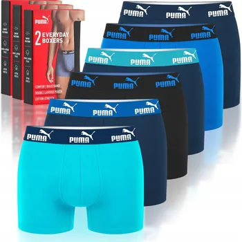 Boxerky PUMA Pánské boxerky sada 6 ks modré XL