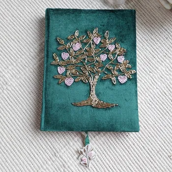 Zápisník Zápisník sametový Strom života srdce