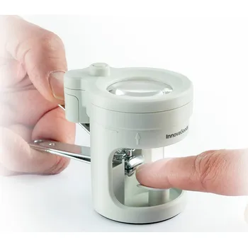 Kleštičky na nehty s LED, lupou a pilníkem na nehty Šedé