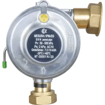 Mesura B 6N 3/4"(vstup) x 1"(výstup), Regulátor tlaku plynu, rohová montáž (N), plocha