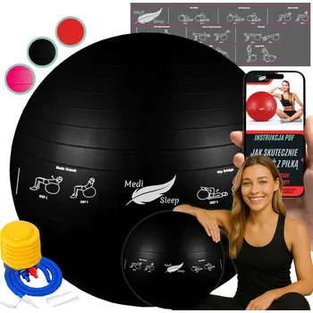 Gymnastický míč Gymnastický míč rehabilitační gymnastický 65 cm + cvičení s míčem