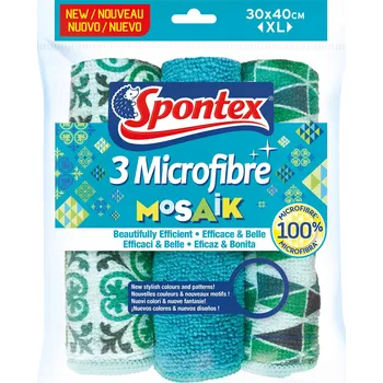 Utěrka Hadříky z mikrovlákna MF Mosaik 3ks SPONTEX