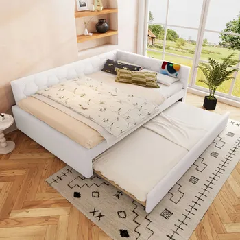 Postel Jednolůžková dřevěná postel Arhatreya 140x200 cm bílá